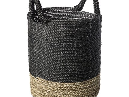Cesto lavanderia Negro Natural