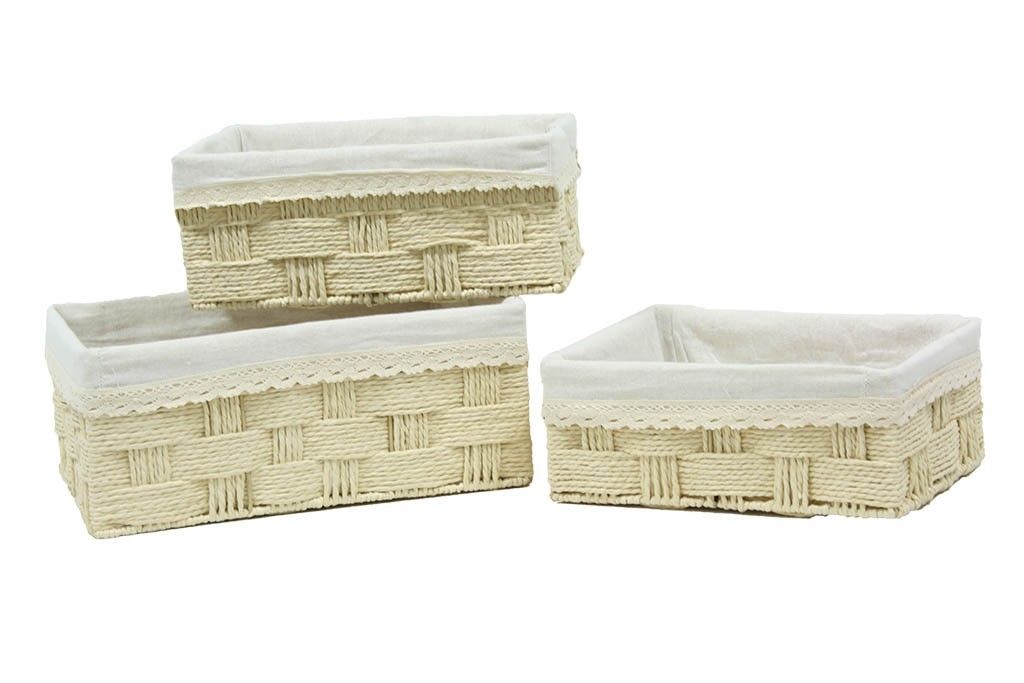 Cesta Tela Variada 34x26x14cm