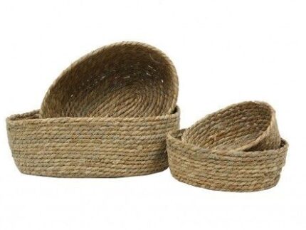 Cesto Agua de Jacinto Oval Natural 21x16x8cm