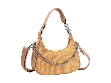 Bolso rafia Crema