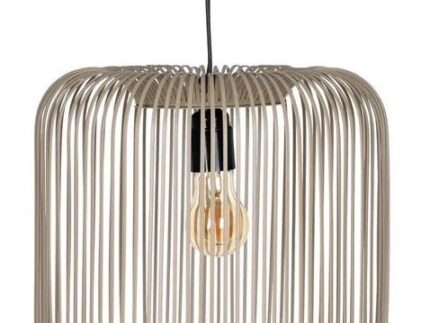 Lámpara techo Crema metal