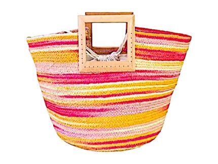 Bandolera yute Rayas Color Azul