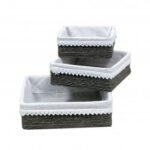 Cajoneras de tiras de Papel Gris C/ Tela Blanca S/3