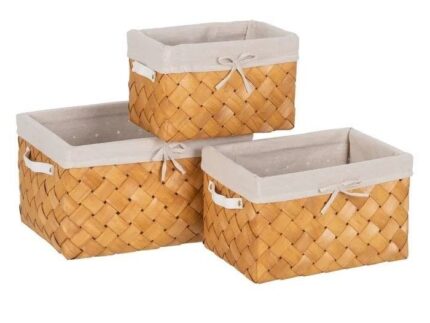 Cesta natural tejido-madera