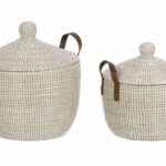 Cesto de seagrass con tapa.