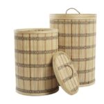 ropero de bambú con tapa