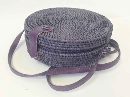 Bolso Rattan Violeta
