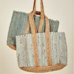 Bolso yute y algodón Verde Mar