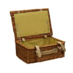 Cesta Mimbre con Tela Y Tapa Picnic
