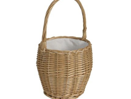 Cesta mimbre redonda Forro Tela