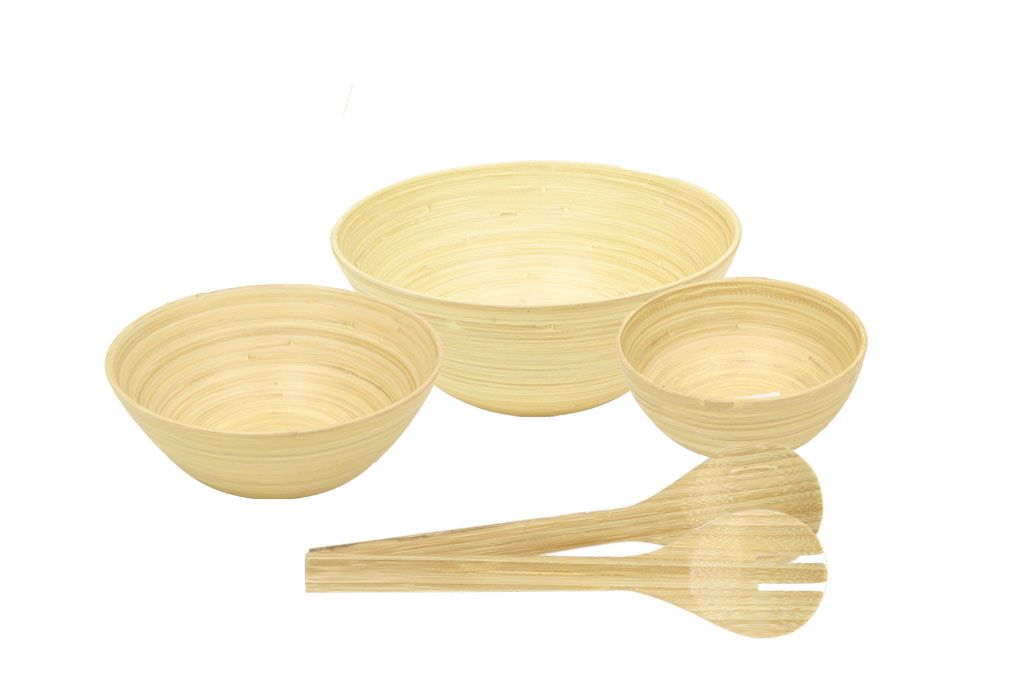 711383d8-396c-4586-ab1b-34c3de8dabf1.jpg Cuencos S/3 Y Dos Cucharas bambu - Imagen 1