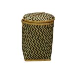 Cesto Ropa Sucia Natural Y Negro M