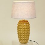 Lampara S/mesa ceramica Terreno Mostaza