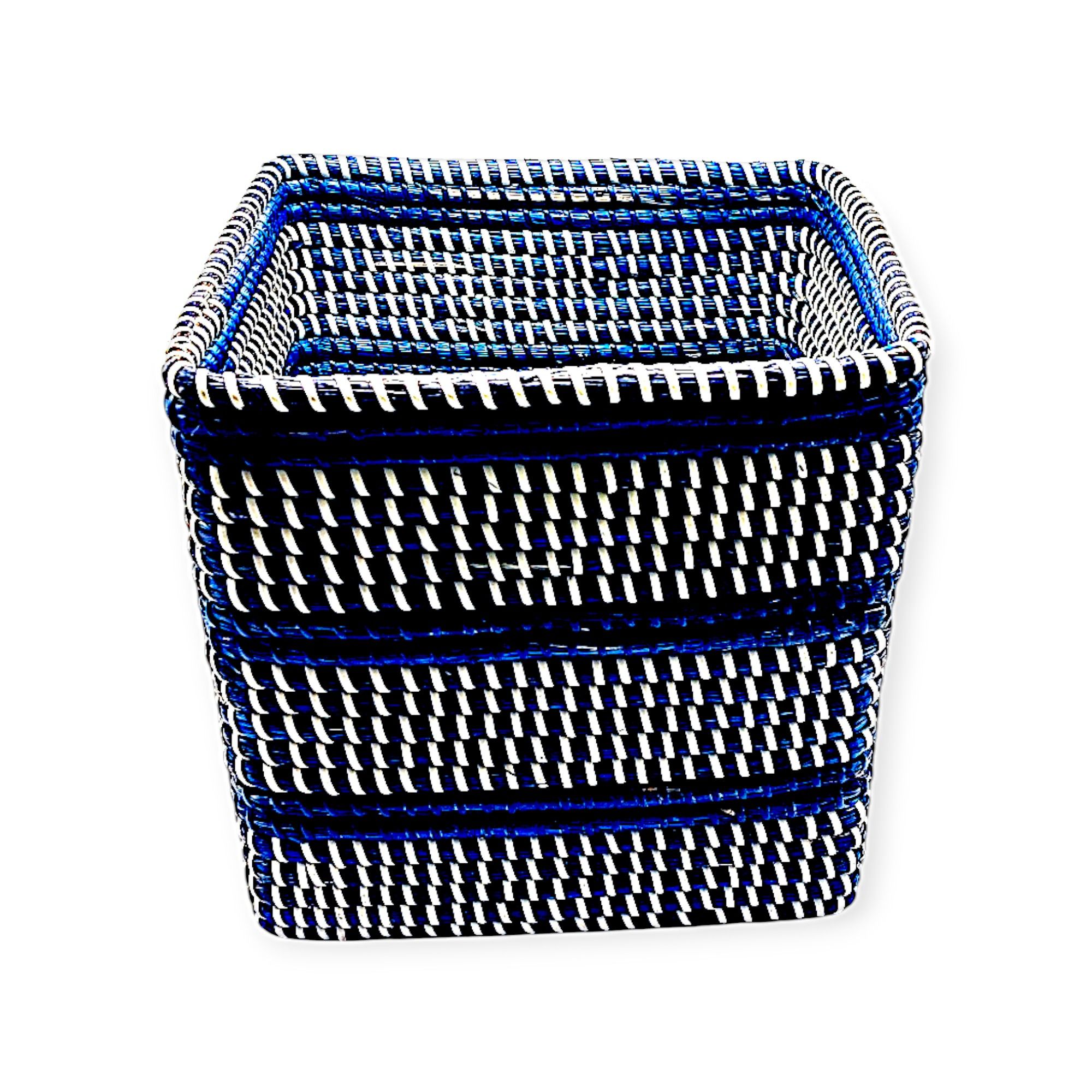 Macetero fibra natural Azul P