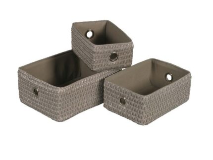 Cesto ojales Gris S 25.5x18x11