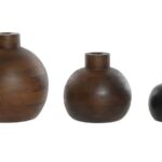 Jarron madera mango Negro