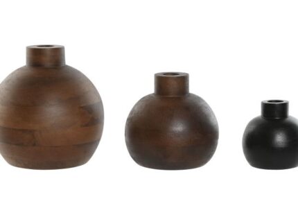 Jarron madera mango Negro
