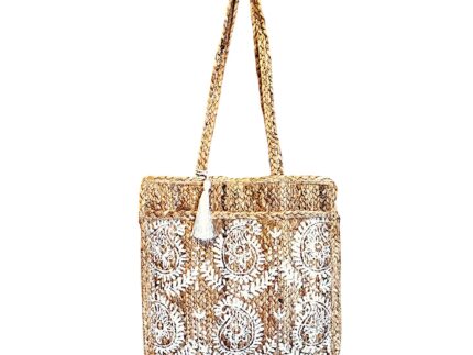 Bolso jute Pisley Blanco 40x36cm