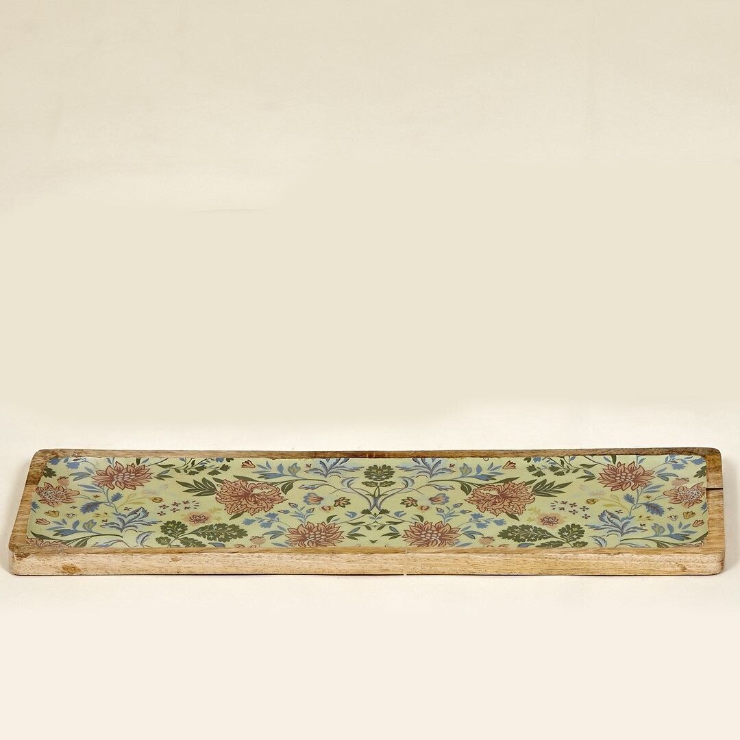 Bandeja Flores Beige 50x15cm