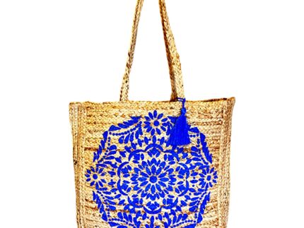 Shopper jute Mandala Azul 40x36 Cm