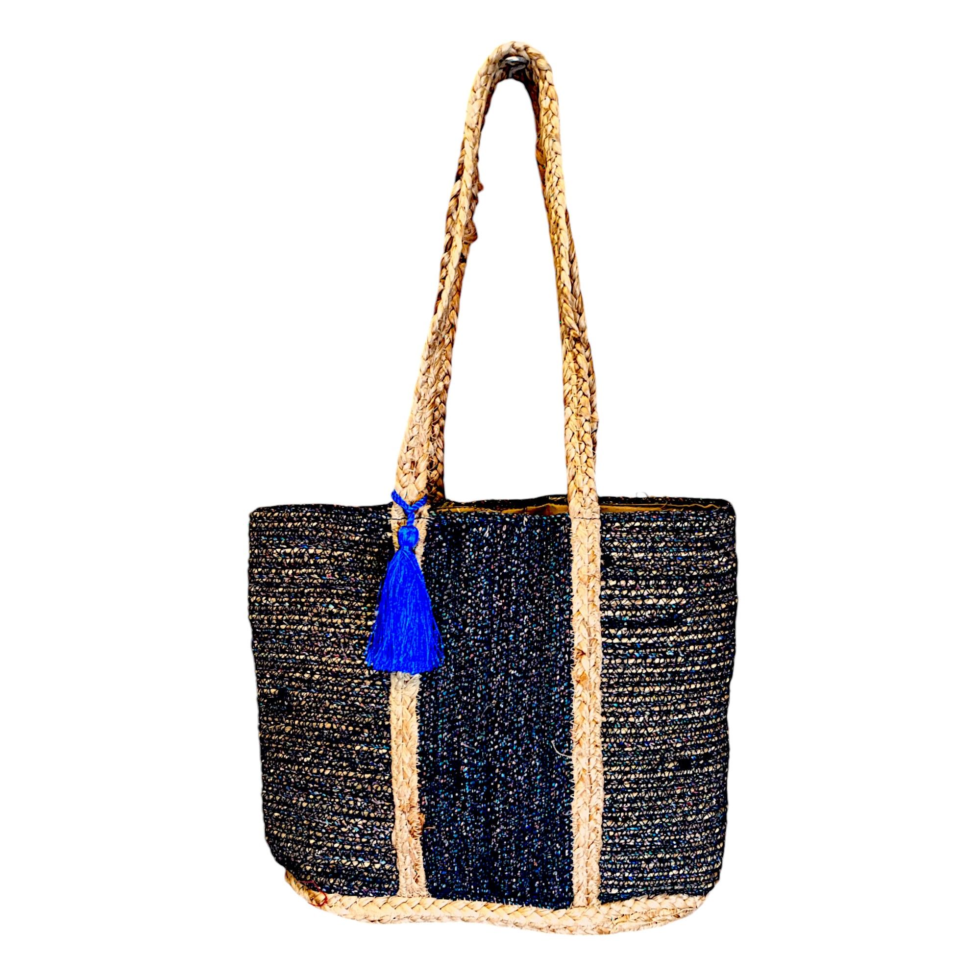 Shopper jute Indigo 40x30 Cm