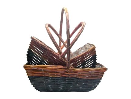 Cesta mimbre Bicolor