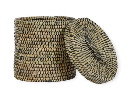 Cesta seagrass C/tapa 42x45cm