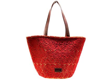 Bolso saco Malla Rojo Rctgl