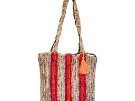 Bolso jute Nupur Tejido Rojo 33cm