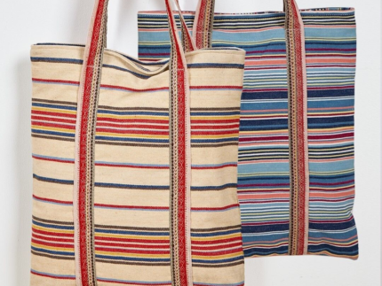 Bolso tore 36x42 Rayas Azul