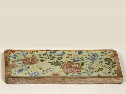 Bandeja Flores Beige 30x15cm