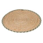 Bajo Plato Redondes con Ribete fibra natural 35