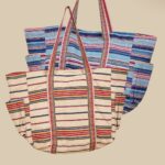 Bolso Xxl 60x20x34 Rayas Azul