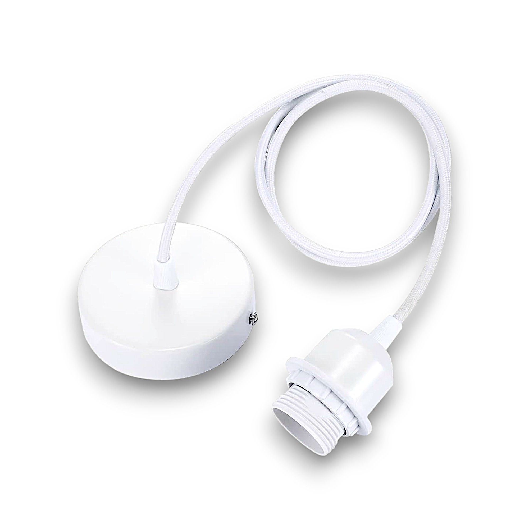 Portalamparas E27 Cable 1m Blanco