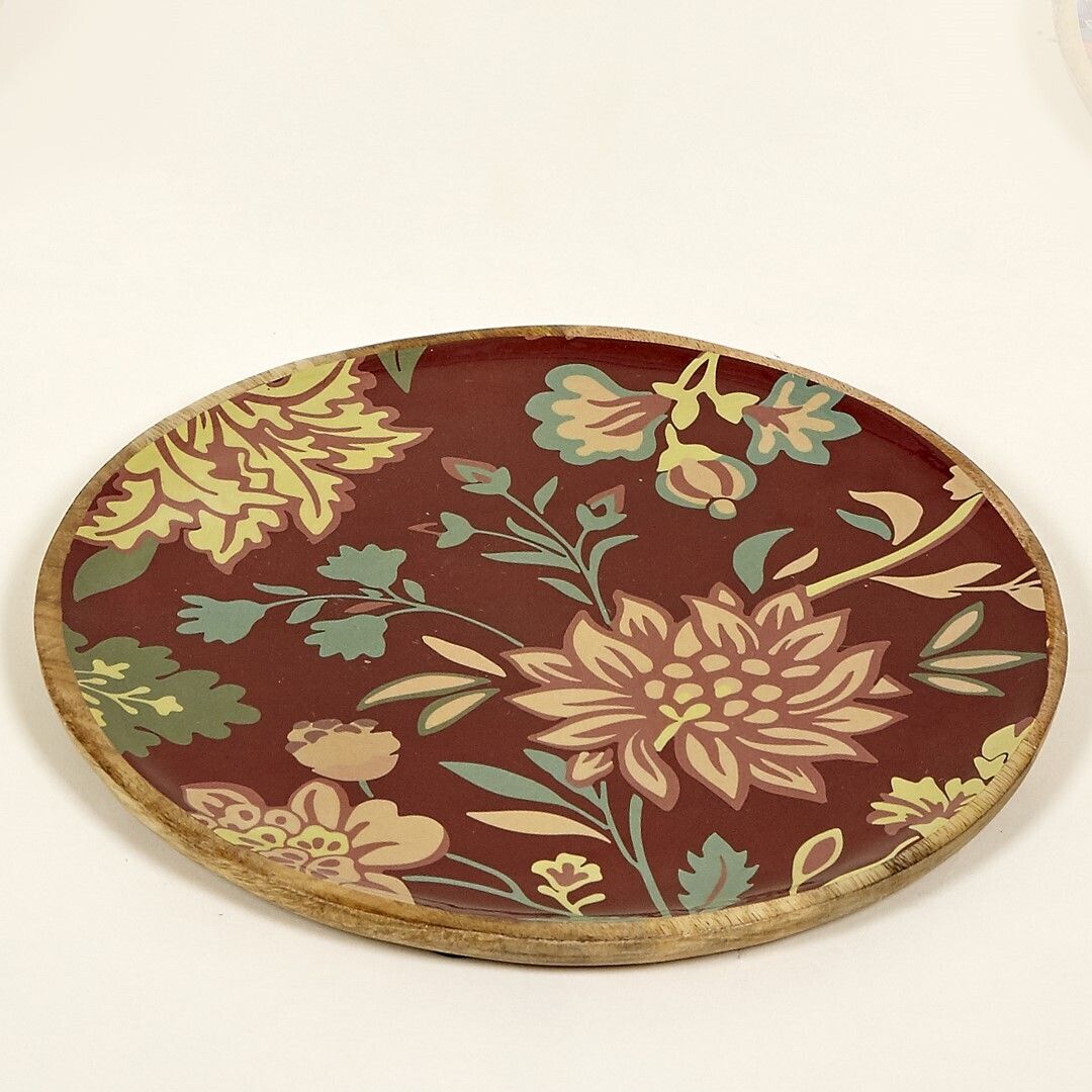 Bandeja madera Floral