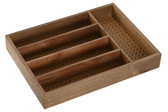 Cubertero acacia rattan - Imagen 1