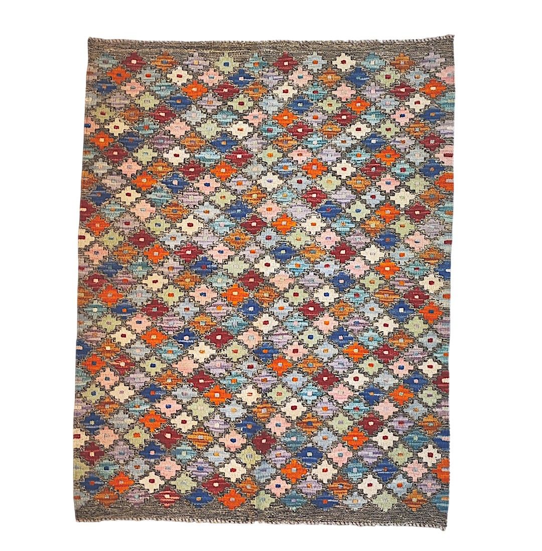 Alfomra Kilim Maimana Gris 0,91x1,16 M