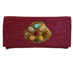 Bolso Fucsia Y Piedras