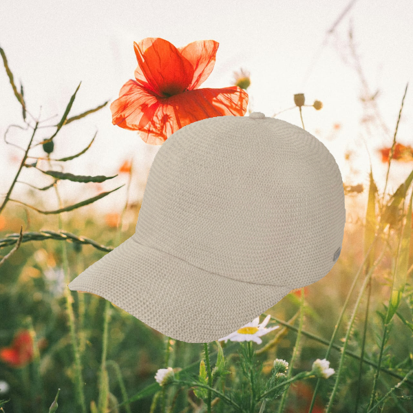 Gorra rafia beig - Imagen 1