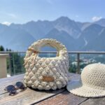 Bolso ganchillo beige