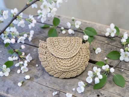 Bolso rafia beige