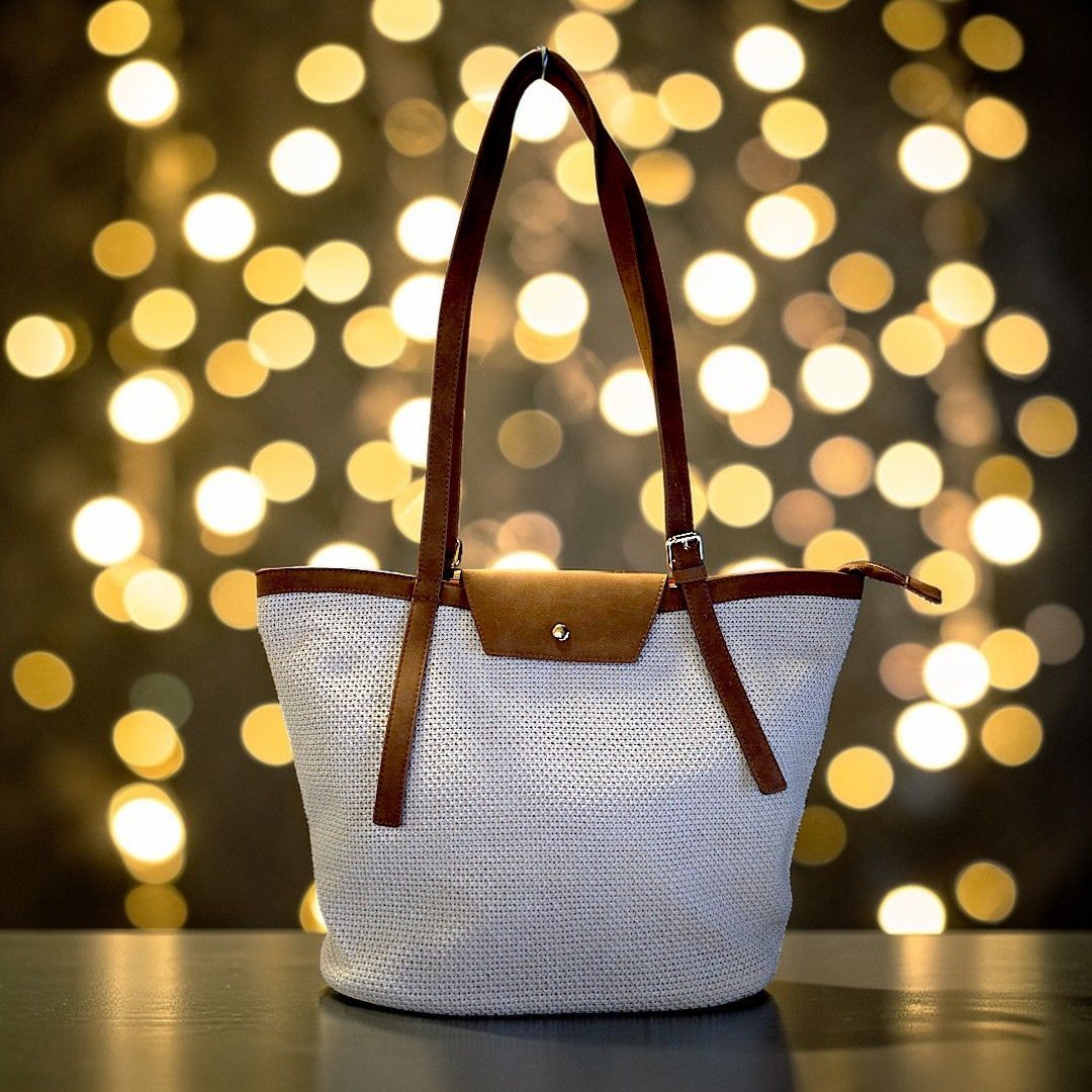 Bolso rafia morron - Imagen 1