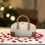 Bolso rafia grag bag beige