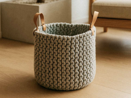 Cesto algodon 100% gris