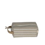 Neceser lona rayas beige