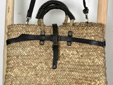 Bolso kelly cuero negro