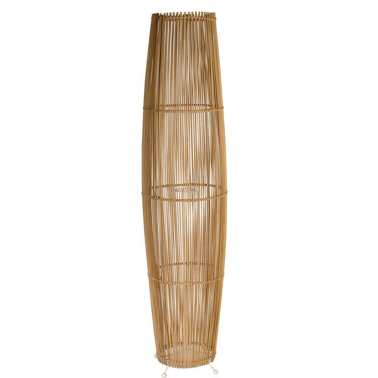 17382.jpg Lámpara de pie de rattan - Imagen 1