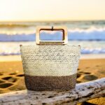 Bolso asas madera beige
