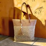 Bolso rafia khaki