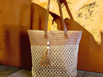 Bolso rafia khaki